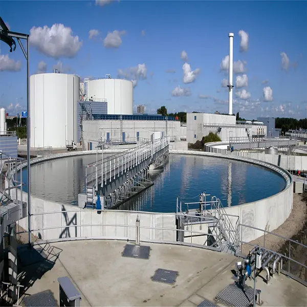 civil sewage water treatment plant blue sky filtration using activated carbon